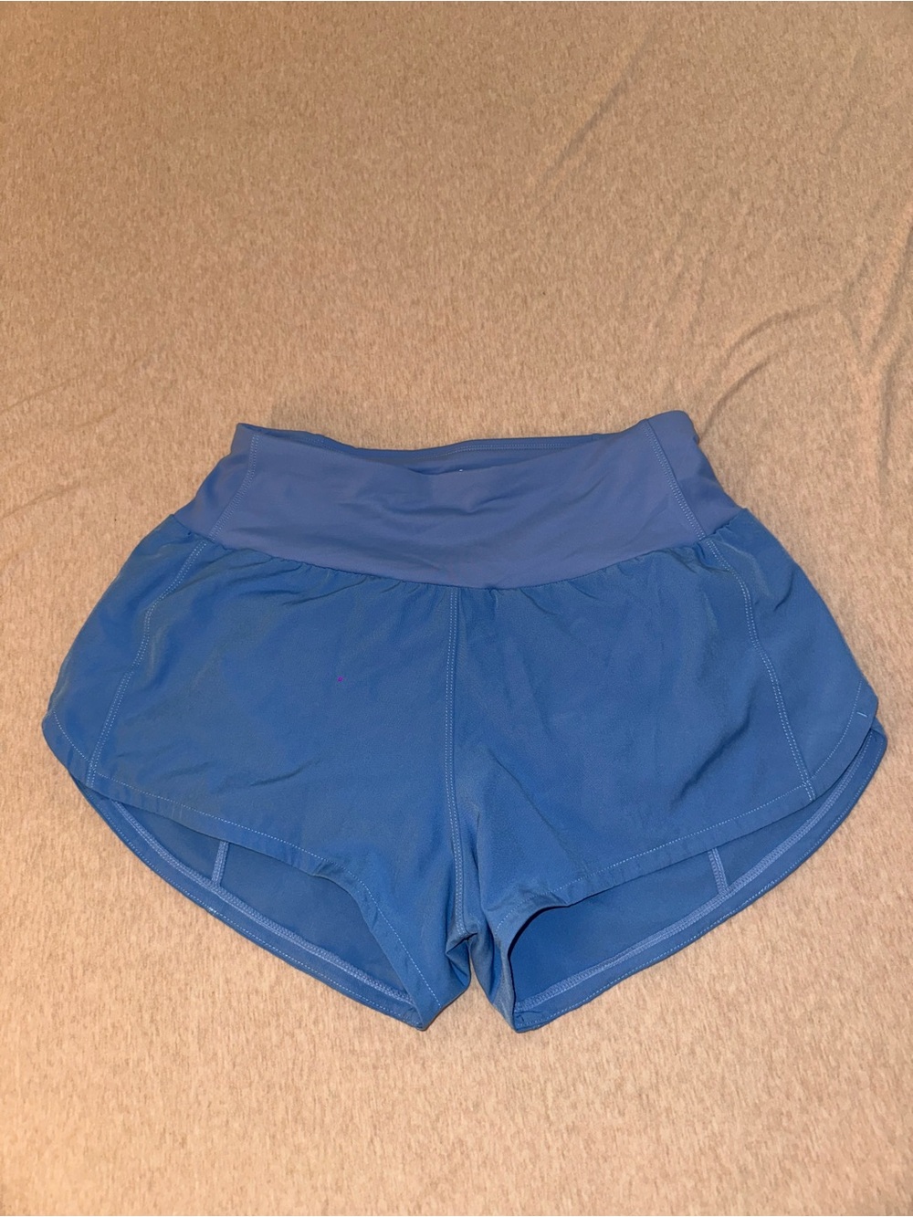 Blue Women's High-Waist Athletic Shorts